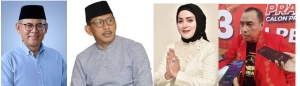Dari kiri, H Yusran Fahim (HYF), La Ode Mustari, Lia Umar Samiun dan La Ode Ahmad Monianse
