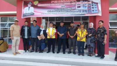 Peresmian Penghunian Sementara Rusun ASN Kota Baubau Jumat (13/1/2023) Foto : Bardin