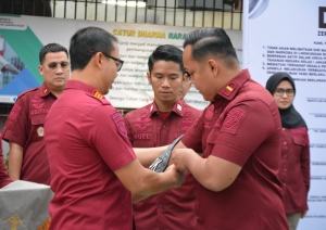 Kepala Rutan Agung Nurbani juga mengukuhkan Wali Blok di Rutan Salemba