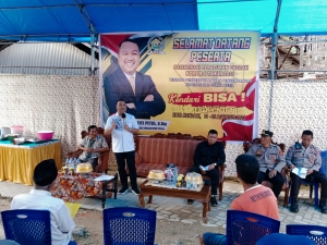 Aksan Jaya Putra saat sosialisasi Perda no 6 tahun 2021 di Kelurahan Sodoha Kendari