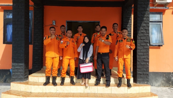 Fahrunnisa Ilmi, Mahasiswa Kedokteran bersama para Anggota SAR Baubau  Senin (4/9/2023)