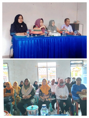 Ketua TP PKK Kota Baubau saat memimpin rapat dalam rangka persiapan lomba 10 Program Pokok PKK bersama masyarakat Kel. Baadia Rabu (31/8)