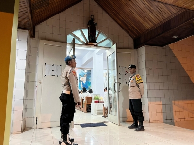 Personil Polres Baubau jaga perayaan Paskah di wilayah hukumnya