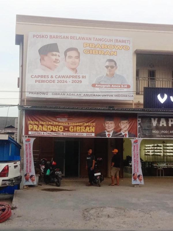 Posko Baret Prabowo di Kendari, Sulawesi tenggara
