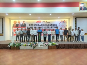 Baret Prabowo saat konsolidasi kekuatan menangkan paslon Tina-Ikhsan di pilgub Sultra