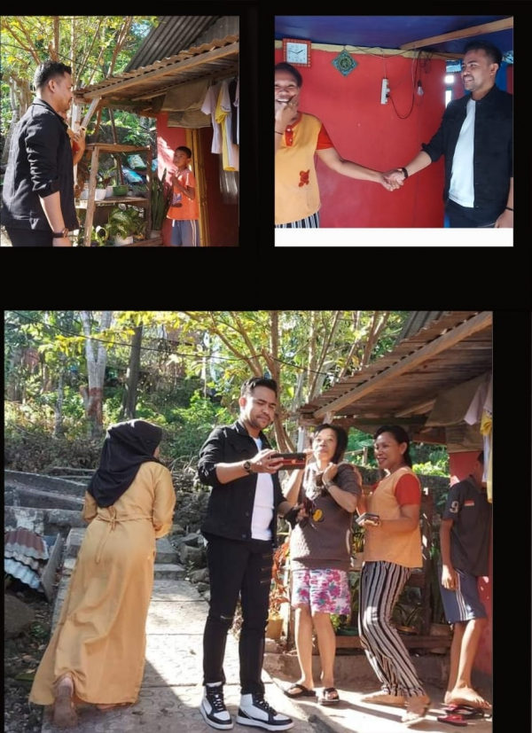 Suasana di salah satu kediaman keluarga Fildan yang dibuat heboh saat diam diam dikunjungi usai konser di Buteng 